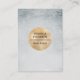 Modern Goldener Kreis Aquarell Grau Schwarz Visitekaartje