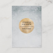 Modern Goldener Kreis Aquarell Grau Schwarz Visitekaartje (Voorkant)