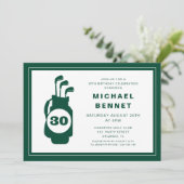 Modern Golf 30th Birthday Kaart (Staand voorkant)