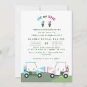 Modern Golf Baby Gender onthullen par-t-shirt uitn Kaart (Voorkant)