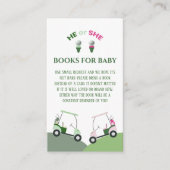 Modern Golf Baby Gender Reveal Par-t-shirt Informatiekaartje (Voorkant)