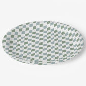 Modern Golf Baby shower Argyle Pattern Papieren Bordje (Gekanteld)