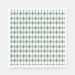 Modern Golf Baby shower Argyle Pattern Servet