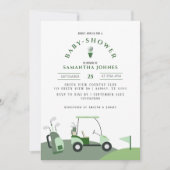 Modern Golf Baby shower Invitation Kaart (Voorkant)