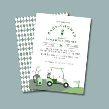 Modern Golf Baby shower Invitation
