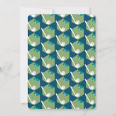Modern Golf Ball Theme Boy Baby shower Green Navy Kaart (Achterkant)
