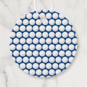 Modern Golf Balls Blue White Fun Golfing Bedankjes Labels (Voorkant)