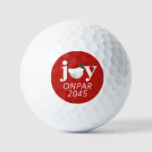  Modern Golf Club Christmas Party Favor Joy Red Golfballen (Voorkant)