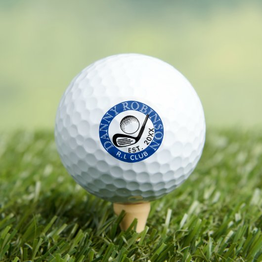 Modern Golf Club Name Vestiging Year Golf Balls Golfballen (Insitu Shirt)