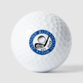 Modern Golf Club Name Vestiging Year Golf Balls Golfballen (Voorkant)