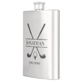 Modern Golf Clubs Personaliseerde Bachelor Party Flacon (Links)