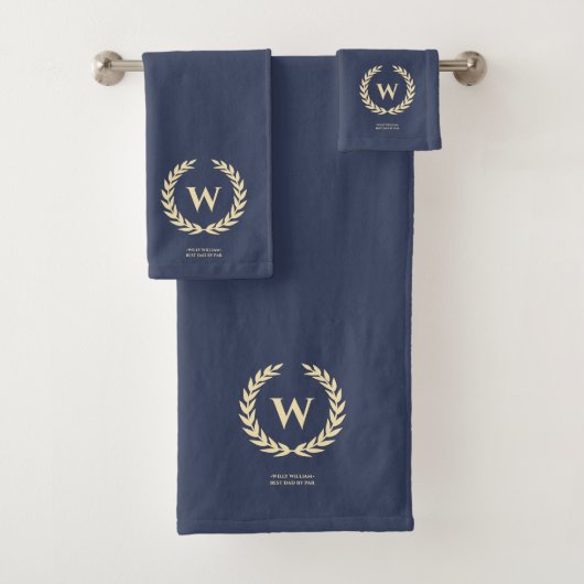 MODERN GOLF DAD GOLF VADERDAG MONOGRAM BAD HANDDOEK (Insitu)