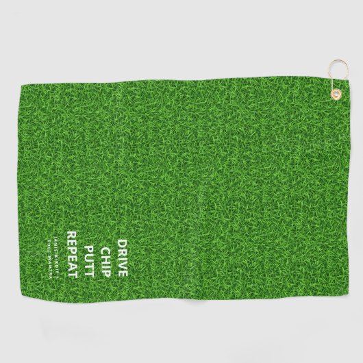 MODERN GOLF DAD VADERDAG DRIVE CHIP STELT GROEN GOLFHANDDOEK (Horizontaal)