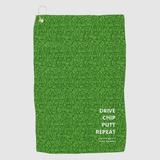MODERN GOLF DAD VADERDAG DRIVE CHIP STELT GROEN GOLFHANDDOEK (Voorkant)