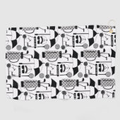 Modern Golf Equipment and Accessoires Pattern Golfhanddoek (Horizontaal)