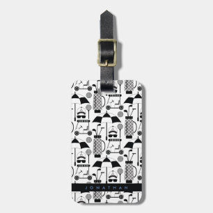Modern Golf Equipment and Accessoires Pattern Lugg Bagagelabel