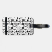 Modern Golf Equipment and Accessoires Pattern Lugg Bagagelabel (Achterkant horizontaal)