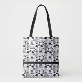Modern Golf Equipment and Accessoires Pattern Tote Bag (Voorkant)