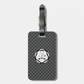 Modern Golf Equipment Motif en Monogram Bagagelabel (Achterkant verticaal)