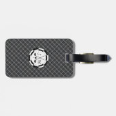 Modern Golf Equipment Motif en Monogram Bagagelabel (Achterkant horizontaal)