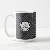 Modern Golf Equipment Motif en Monogram Koffiemok (Links)