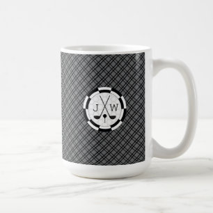 Modern Golf Equipment Motif en Monogram Koffiemok