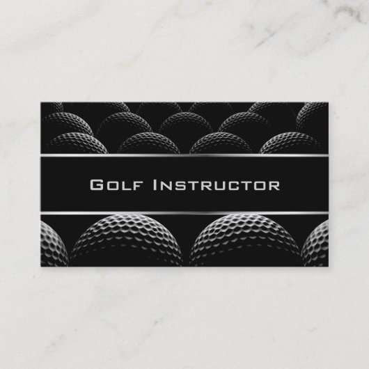 Modern Golf Instructor Visitekaartje (Voorkant)
