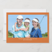 Modern Golf Joy & Peace Oranje kerstfoto Feestdagenkaart (Achterkant)