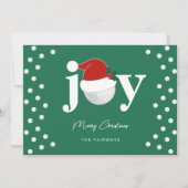 Modern Golf Joy Typography Festive Holiday Green Feestdagenkaart (Voorkant)