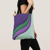 Modern golf paars groen  tote bag (Dichtbij)