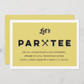 Modern Golf Party Kaart (Voorkant / Achterkant)