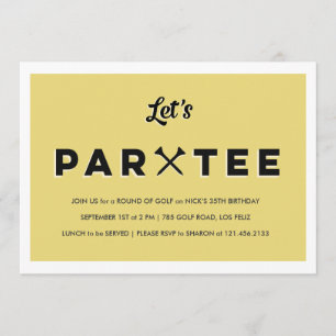 Modern Golf Party Kaart