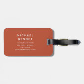 Modern Golf Sport Monogrammed Bagagelabel (Achterkant horizontaal)