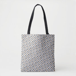 Modern Golf Typography Pattern Tote Bag