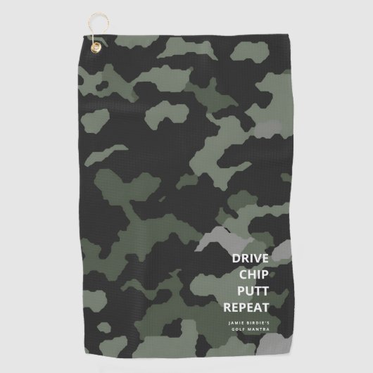 MODERN GOLF VADERDAG DRIVE CHIP POTT HERHAALD GOLFHANDDOEK (Voorkant)