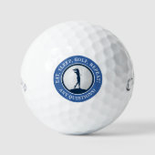 Modern Golfer Blue Funny Dames Cadeaubox Golfballen (Voorkant)