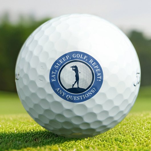 Modern Golfer Blue Grappige Dames Cadeaubox Golfballen