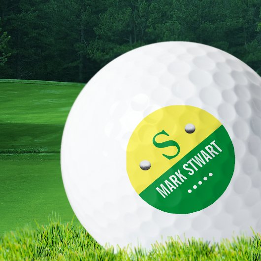 Modern Golfer Diagonaal Monogram Golfballen