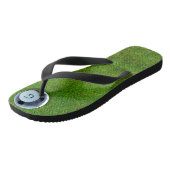 Modern Golfer Golf Course Monogram Groen Teenslippers (Schuin)