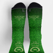 MODERN GOLFER MONOGRAM GRASS GREEN LUCKY GOLF SOKKEN (Top)
