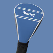 Modern Golfer Sports Player Custom Name Club Blue Golfheadcover