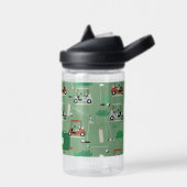 Modern Golfer thema gepersonaliseerde naam Waterfles (Links)