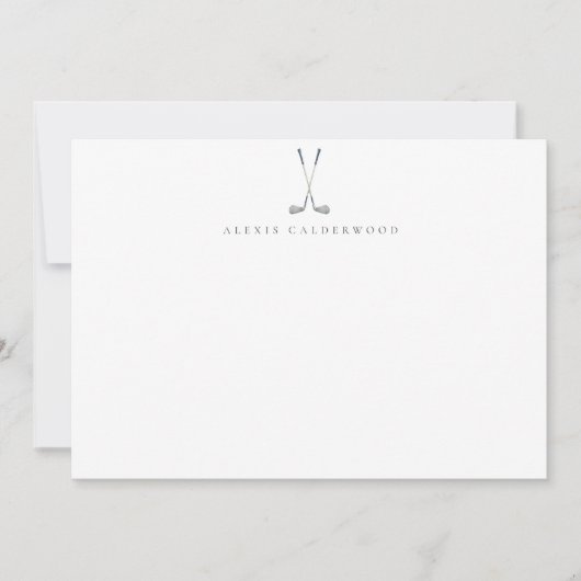Modern Golfers Personalized Notitiekaartje (Voorkant)