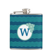 Modern golfpatroon, monogram heupfles (Voorkant)