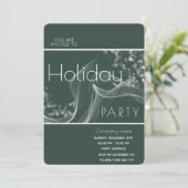 Modern golvend bokeh corporate Holiday party Kaart (Staand voorkant)