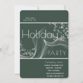Modern golvend bokeh corporate Holiday party Kaart (Voorkant)