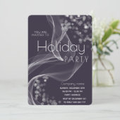 Modern golvend bokeh corporate Holiday party Kaart (Staand voorkant)