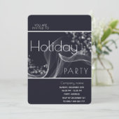 Modern golvend bokeh corporate Holiday party Kaart (Staand voorkant)
