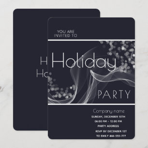 Modern golvend bokeh corporate Holiday party Kaart