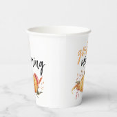 Modern Good Morning Pumpkin Quote Papieren Bekers (Rechts)